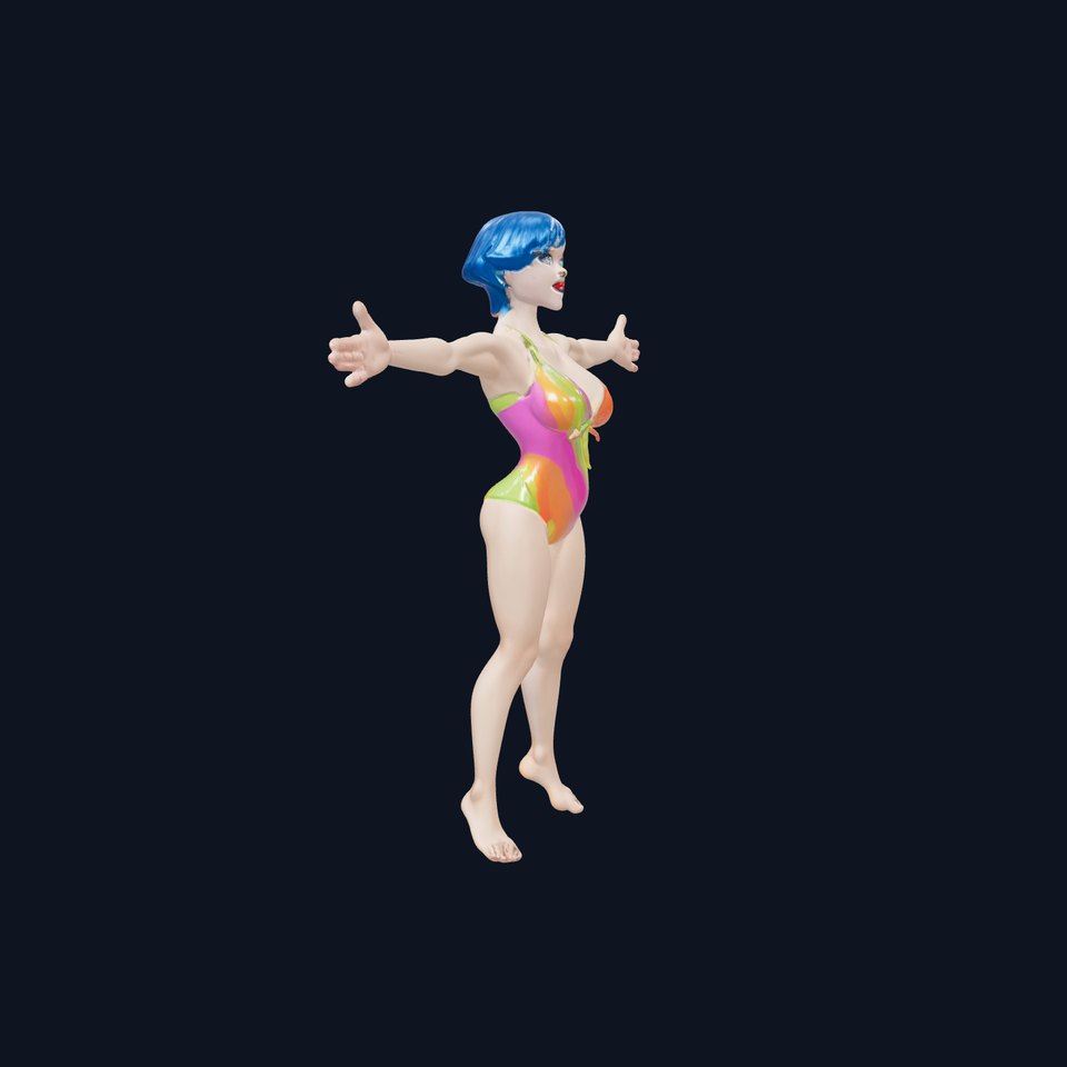 Vibrant Swimsuit Character model pack